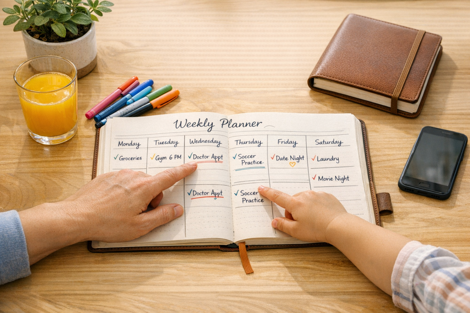 Como montar um planejamento semanal simples para a família